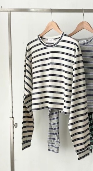 lalafit韓國直郵女裝新品職業24秋冬人氣休閑長袖T恤短款lalafit長袖T恤