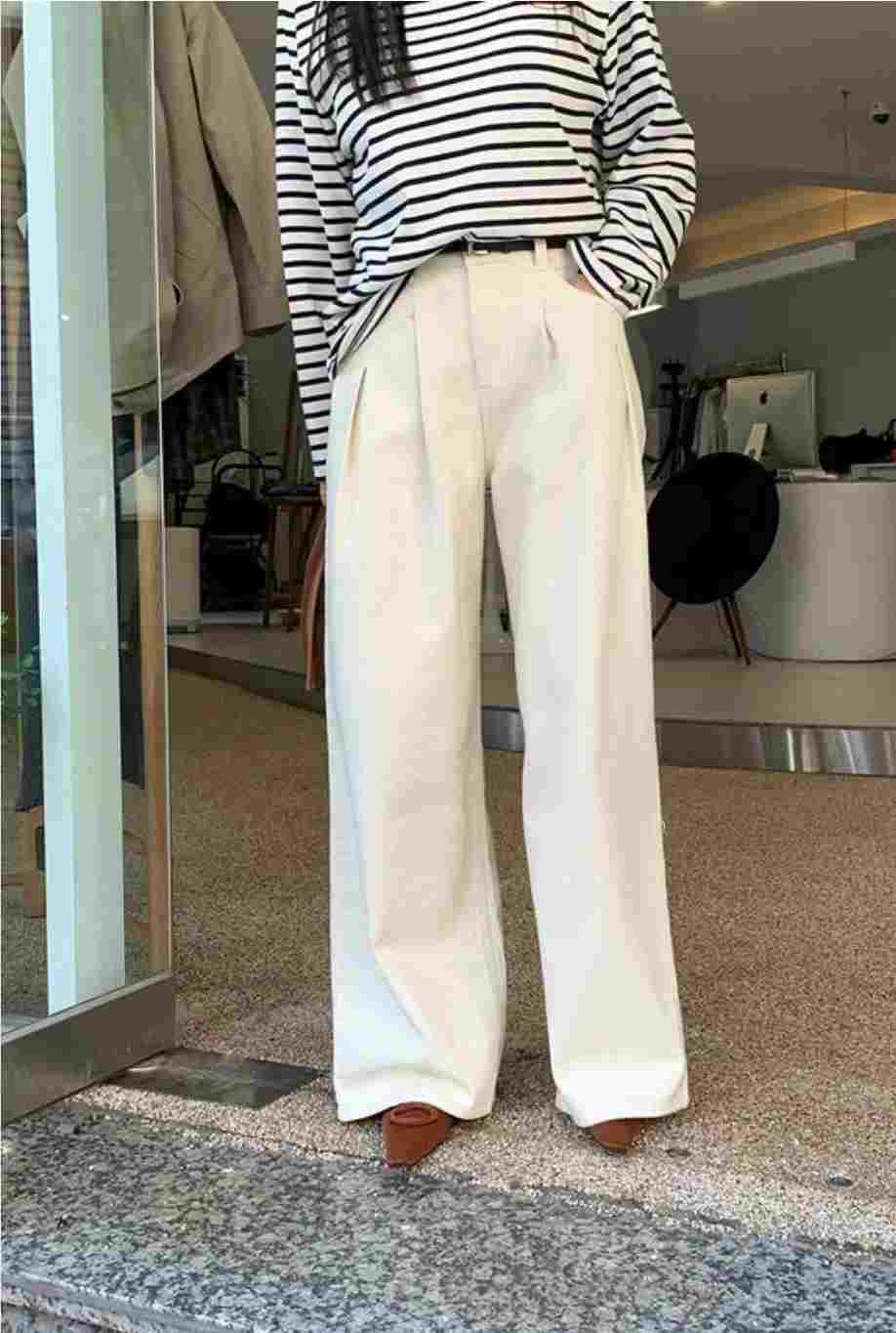 BLOCK韓國直郵東大門實拍女裝新品24秋冬時尚人氣休閑牛仔褲BLOCK牛仔褲