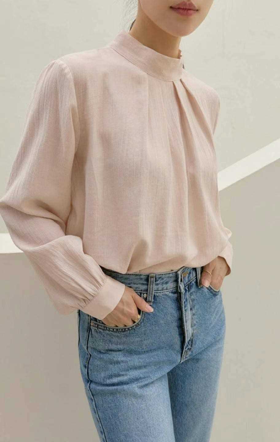 DRESSWELL直郵韓國代購女裝新款職業24秋冬時尚襯衫蕾絲衫DRESSWELL襯衫/蕾絲衫