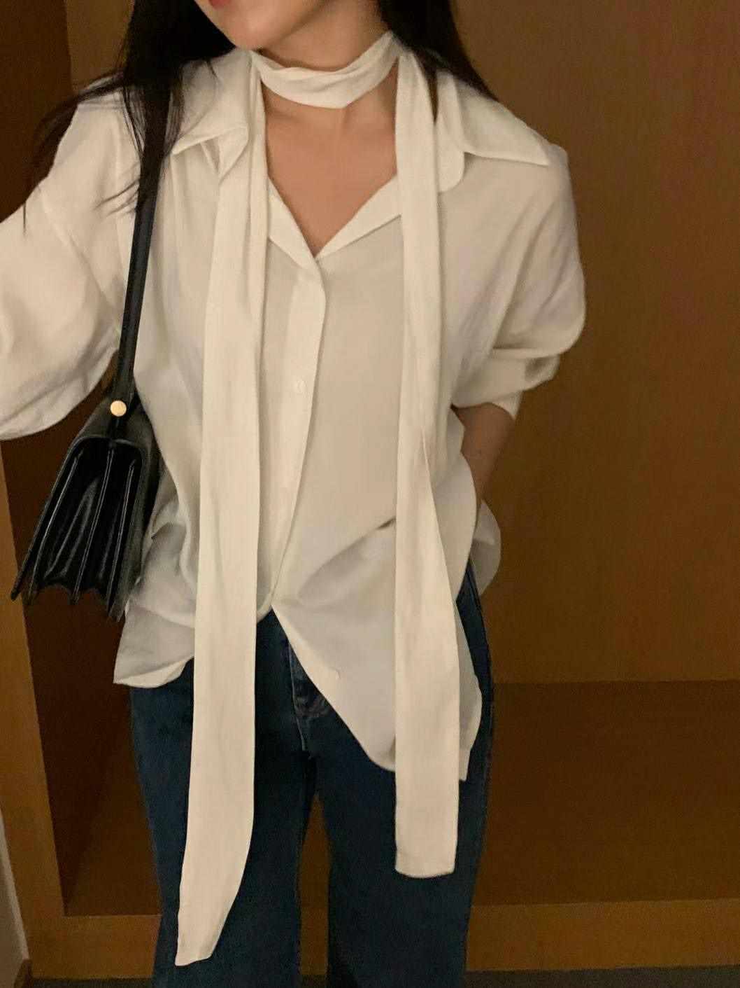 DRESSWELL韓國直郵東大門代購女裝新款人氣24秋冬襯衫蕾絲衫DRESSWELL襯衫/蕾絲衫