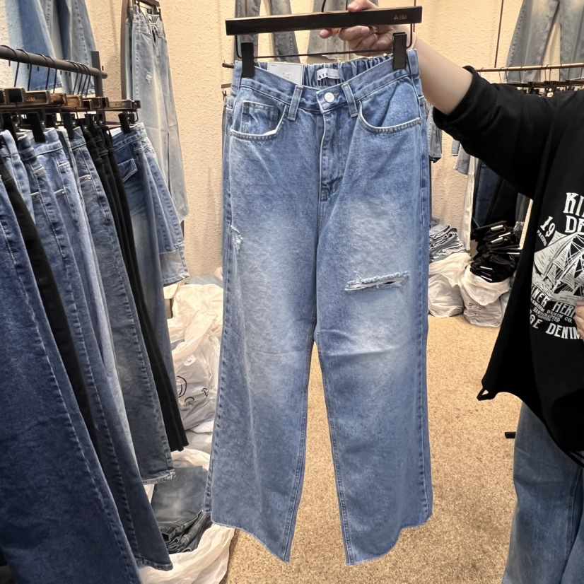 AIM韓國直郵東大門代購女裝新品時尚熱賣真品休閑推薦牛仔褲AIM牛仔褲