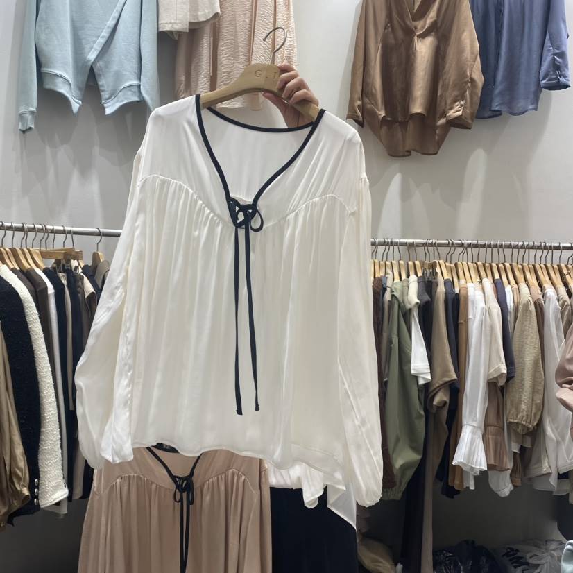 G.I-L直郵韓國代購女裝新品真品24秋冬職業休閑襯衫蕾絲衫G.I-L襯衫/蕾絲衫