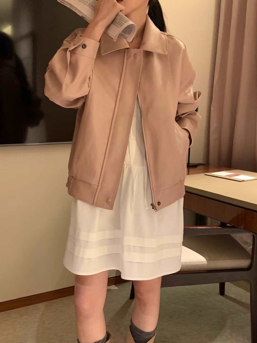 UN.TOY-언토이-T韓國直郵女裝新品熱賣休閑職業夾克皮革UN.TOY夾克