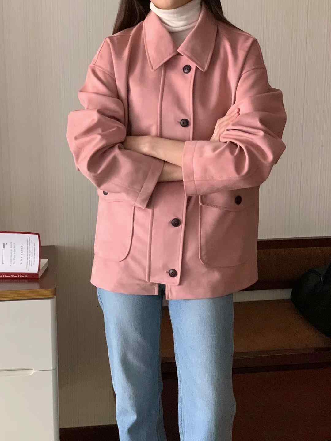 UN.TOY-언토이-T韓國直郵東大門實拍女裝新品熱賣夾克絨面革UN.TOY夾克