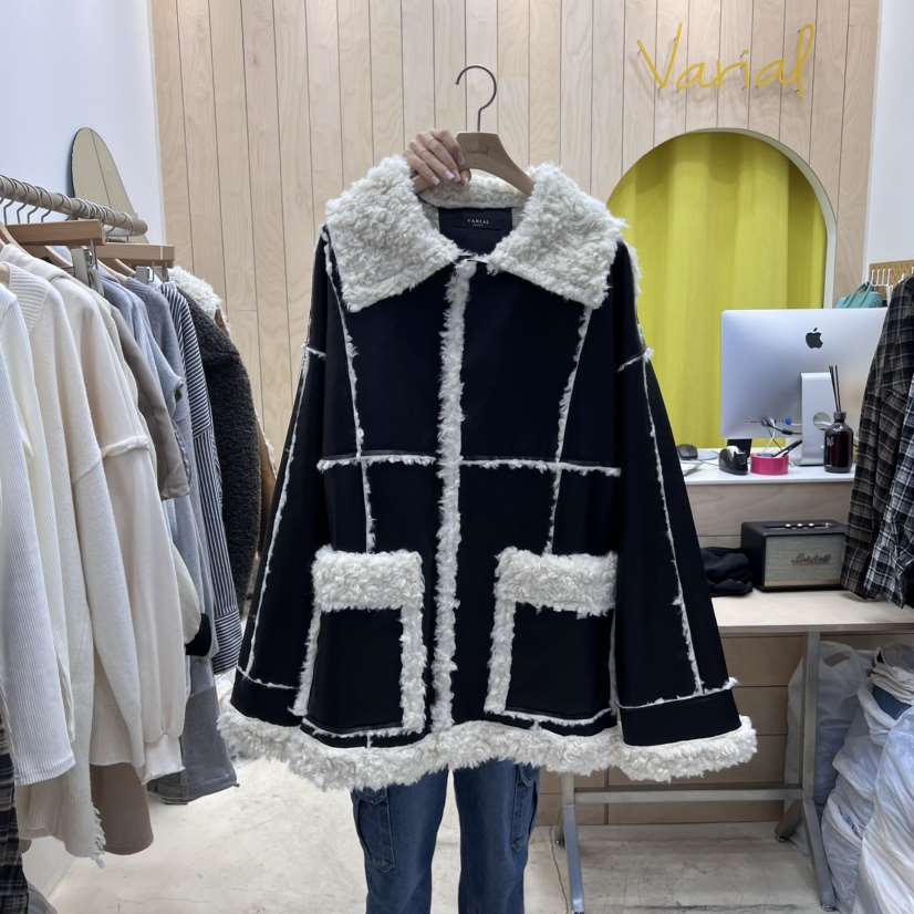 VARIAL直郵韓國代購女裝新款24秋冬真品職業推薦夾克皮革VARIAL夾克