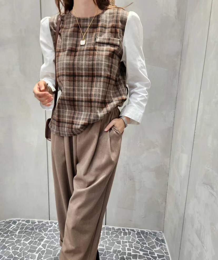 LULULALLA韓國直郵東大門實拍女裝新款時尚襯衫蕾絲衫含腰繩LULULALLA襯衫/蕾絲衫