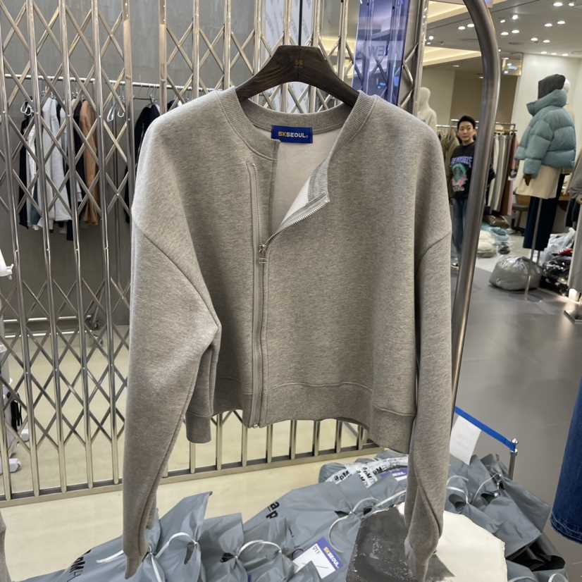 5K韓國直郵女裝新品真品職業推薦人氣時尚熱賣休閑衛衣拉鏈5K衛衣