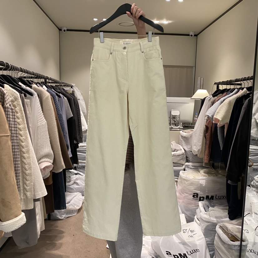 RE STOCK韓國直郵東大門代購女裝新款24秋冬牛仔褲燈心絨RE STOCK牛仔褲