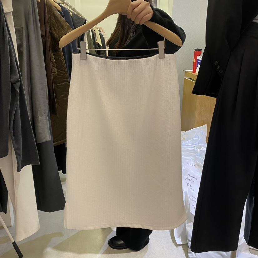 AMON韓國直郵東大門代購女裝新品休閑24秋冬半身裙中短裙羊毛AMON半身裙/中短裙