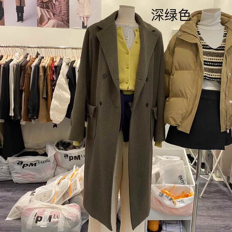 MURMUR韓國直郵女裝新款真品熱賣職業休閑時尚推薦中長款大衣MURMUR中長款大衣