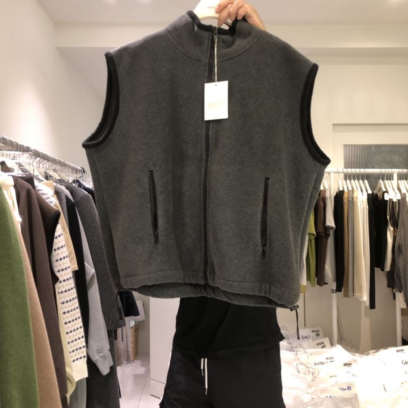 GABRIELLE直郵韓國代購女裝新品休閑24秋冬職業馬甲抓絨拉鏈GABRIELLE馬甲