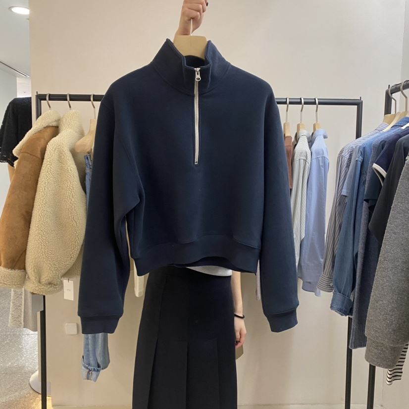 MYOS直郵韓國代購女裝新品推薦時尚熱賣真品人氣職業衛衣拉鏈MYOS衛衣