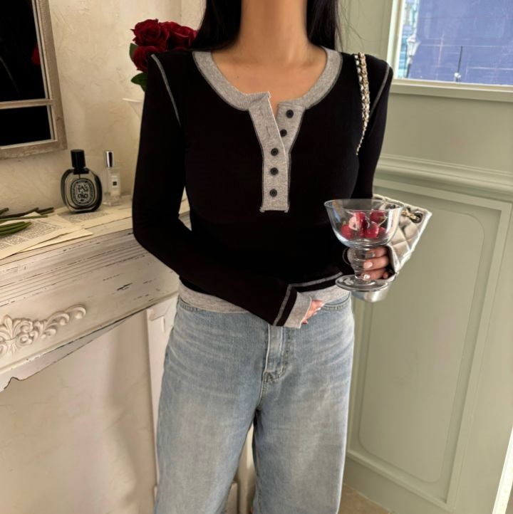 MARS韓國直郵東大門實拍女裝新品熱賣24秋冬人氣時尚長袖T恤mars長袖T恤