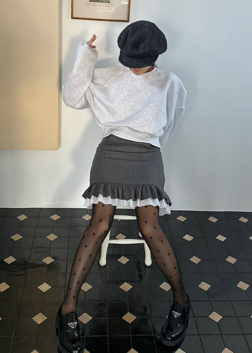 BYRING直郵韓國代購女裝新品休閑人氣真品熱賣24秋冬短裙BYRING短裙
