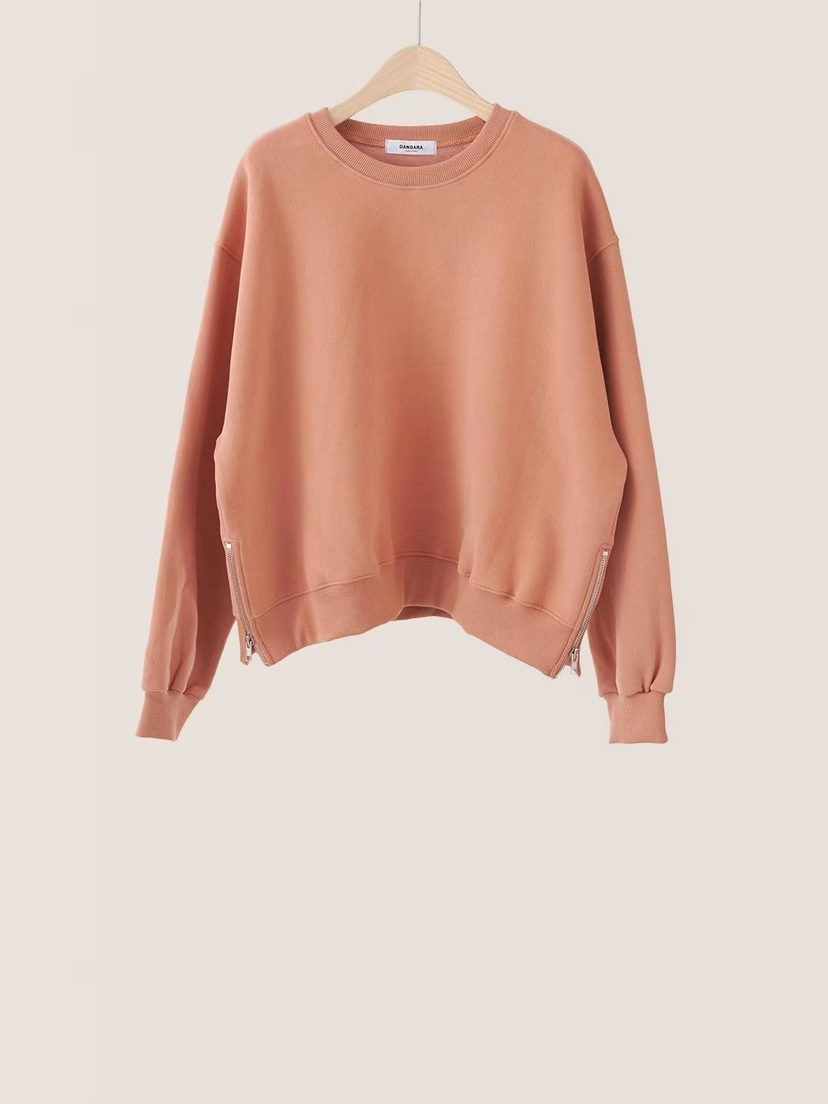DANGARA韓國直郵東大門實拍女裝新品時尚熱賣24秋冬衛衣拉鏈DANGARA衛衣