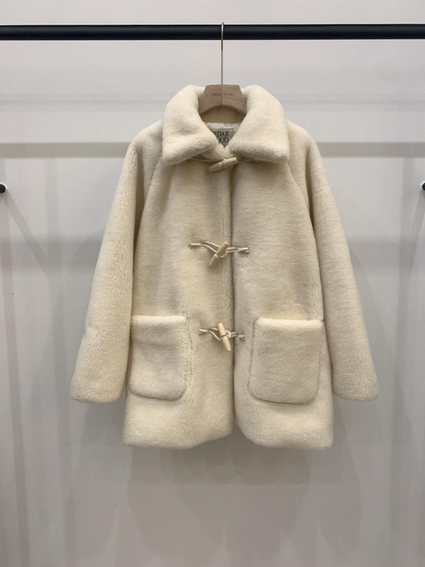 CEDARWOOD韓國直郵東大門實拍女裝新品熱賣時尚中長款大衣羊毛CEDARWOOD中長款大衣