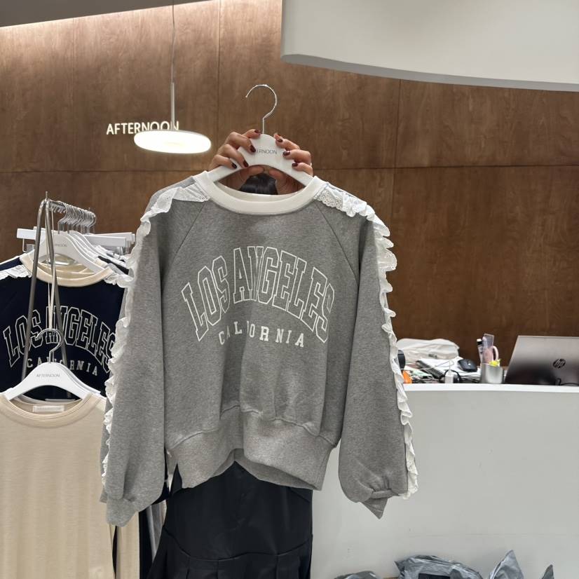 AFTERNOON-P韓國直郵東大門實拍女裝新品時尚休閑人氣衛衣AFTERNOON衛衣