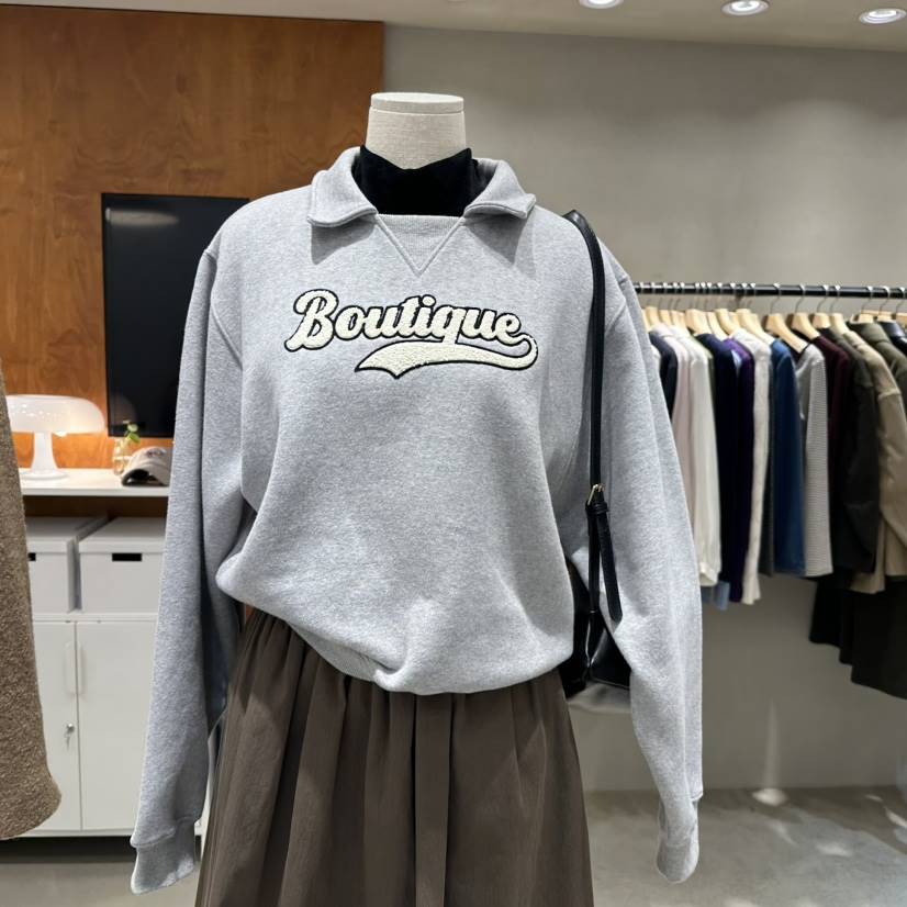 But ton/BOUTIQUE SEOUL-P直郵韓國代購女裝新款休閑衛衣刺繡But ton/BOUTIQUE SEOUL衛衣