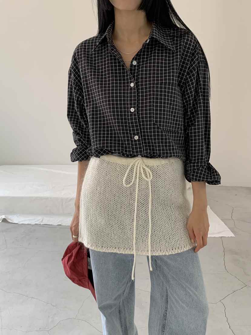 US韓國直郵東大門代購女裝新品休閑真品24秋冬襯衫蕾絲衫US襯衫/蕾絲衫
