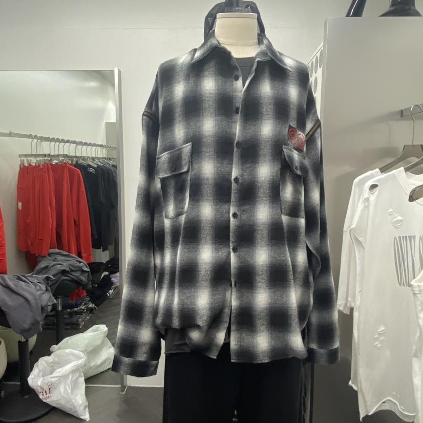 MVM直郵韓國代購女裝新品真品人氣時尚熱賣襯衫蕾絲衫拉鏈格紋MVM-男裝襯衫/蕾絲衫