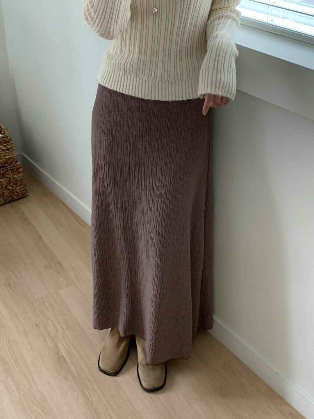 T.BLOSSOM韓國直郵女裝新品熱賣職業推薦真品24秋冬長裙T.BLOSSOM長裙