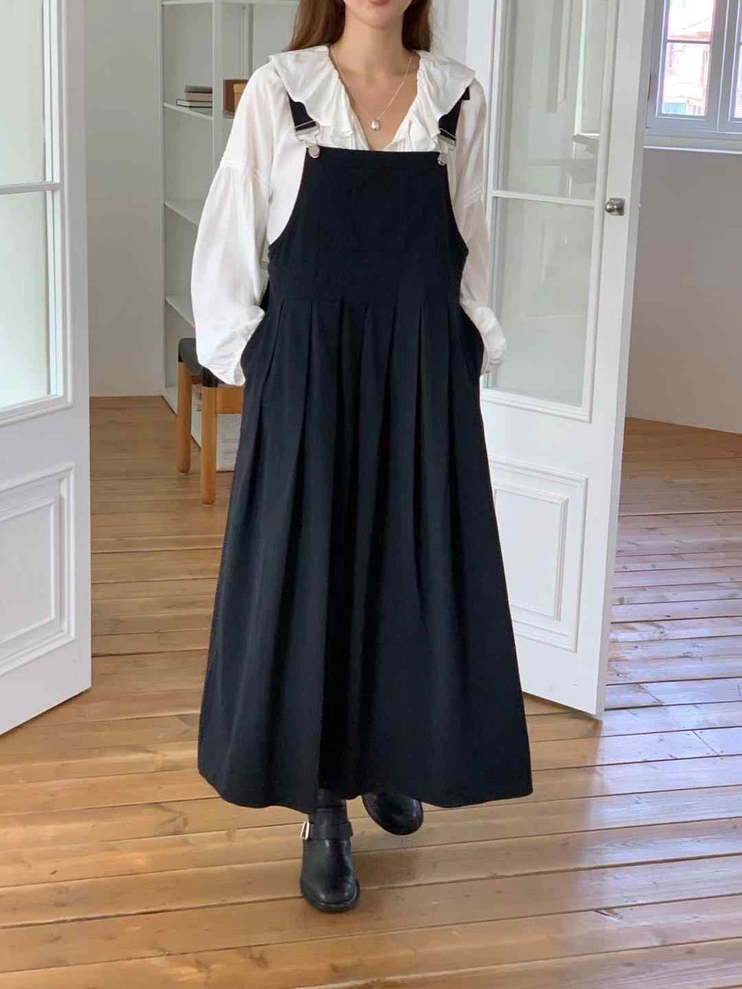 T.BLOSSOM韓國直郵東大門代購女裝新款休閑推薦連衣裙褶皺T.BLOSSOM連衣裙