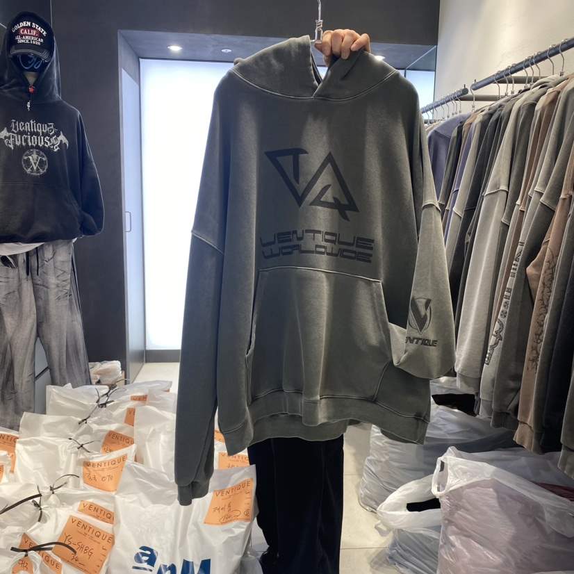 VENTIQUE直郵韓國代購女裝新款熱賣職業24秋冬真品衛衣連帽VENTIQUE-男裝衛衣