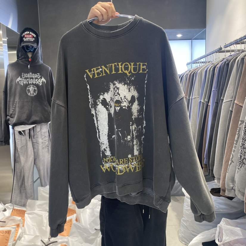 VENTIQUE韓國直郵女裝新品熱賣休閑24秋冬推薦時尚人氣衛衣VENTIQUE-男裝衛衣