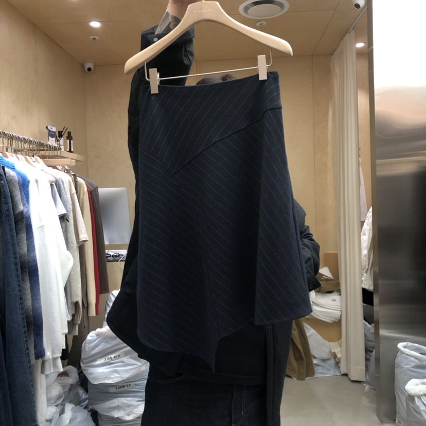 PLEASURE韓國直郵女裝新品職業時尚休閑24秋冬半身裙中短裙羊毛PLEASURE半身裙/中短裙