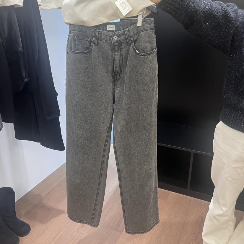 LETTER韓國直郵東大門代購女裝新品職業熱賣人氣24秋冬牛仔褲LETTER牛仔褲