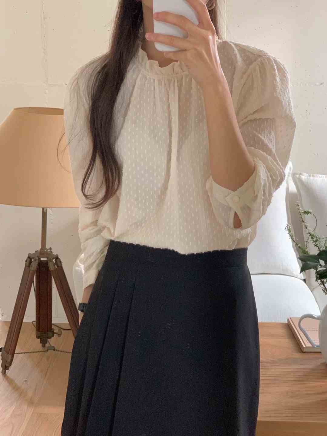 FORME直郵韓國代購女裝新款人氣休閑職業真品時尚襯衫蕾絲衫FORME襯衫/蕾絲衫