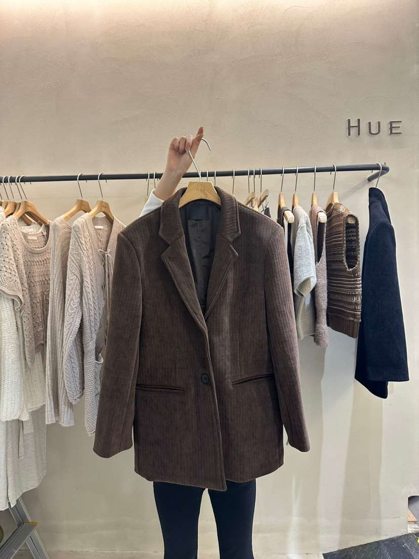 HUE韓國直郵東大門實拍女裝新品熱賣推薦職業24秋冬休閑夾克ERIA/HUE夾克