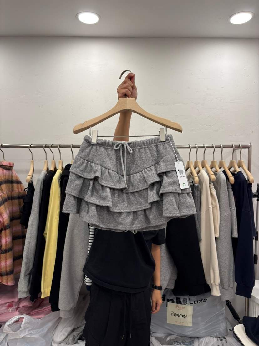 Delicate韓國直郵東大門代購女裝新品24秋冬真品短裙羊毛DELICATE短裙