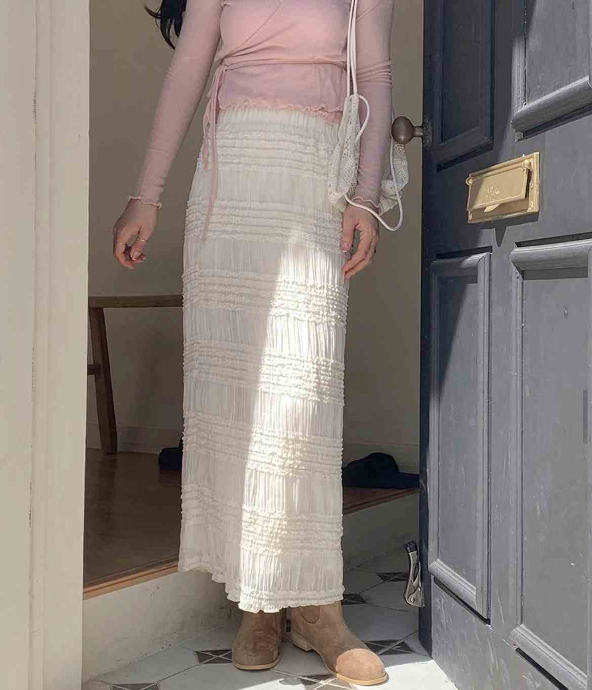 LOVEMEMORE韓國直郵東大門實拍女裝新品真品人氣推薦24秋冬長裙LOVEMEMORE長裙