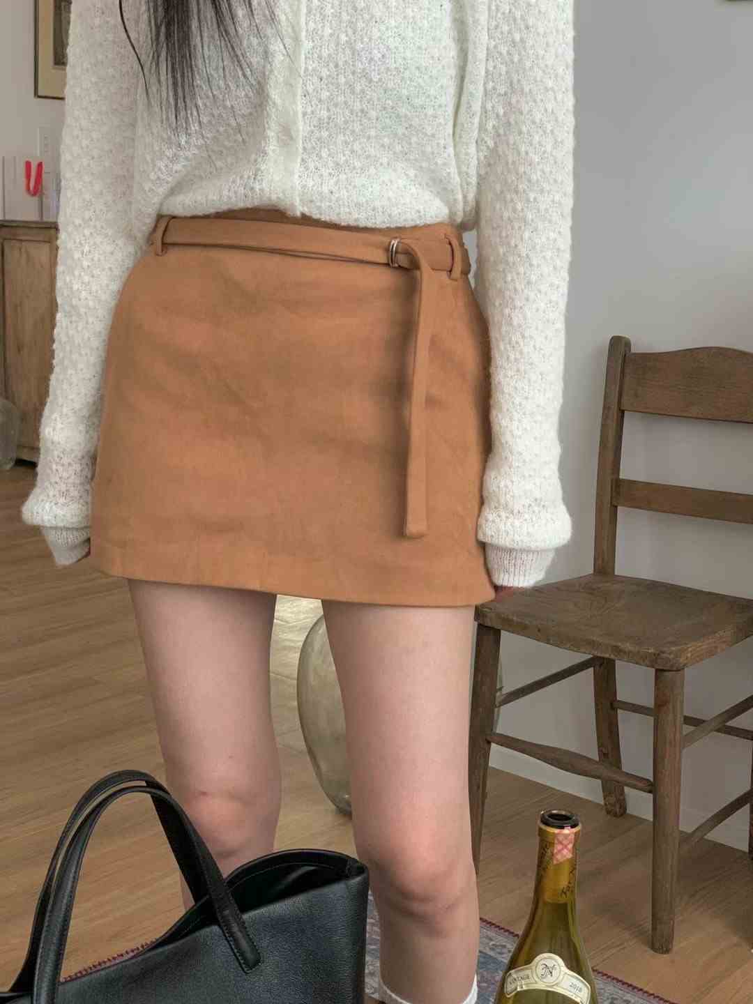 LOVEMEMORE韓國直郵東大門代購女裝新品24秋冬時尚休閑短裙LOVEMEMORE-2件起短裙