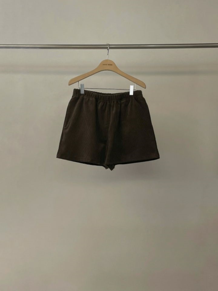 LA MUETTE/JAMIESTONE韓國直郵女裝新款熱賣職業短褲燈芯絨FLAT GARDEN/LA MUETTE/JAMIESTONE短褲