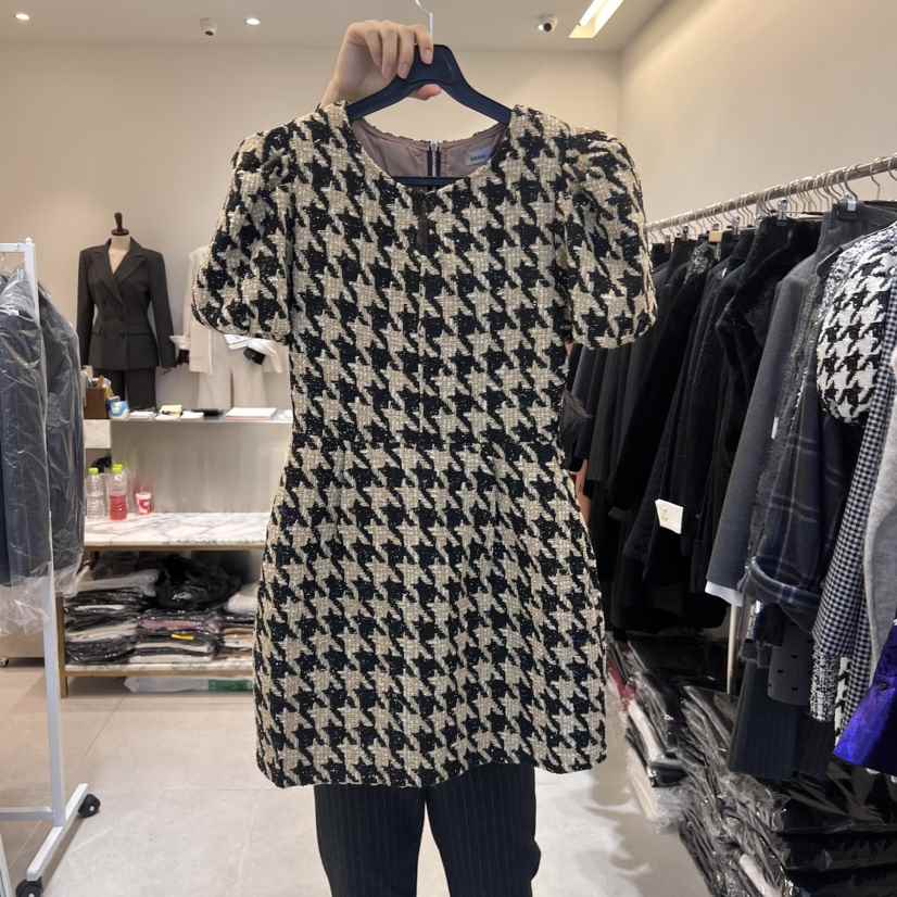 inno韓國直郵女裝新品真品人氣熱賣推薦24秋冬職業連衣裙INNO連衣裙