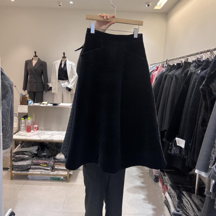 inno直郵韓國代購女裝新品24秋冬真品時尚人氣長裙天鵝絨INNO長裙