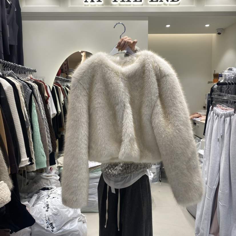 AT THE END直郵韓國代購女裝新品人氣職業休閑真品短款大衣AT THE END短款大衣