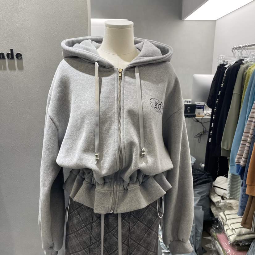 ANDE韓國直郵女裝新品24秋冬時尚真品職業推薦熱賣衛衣拉絲ANDE衛衣