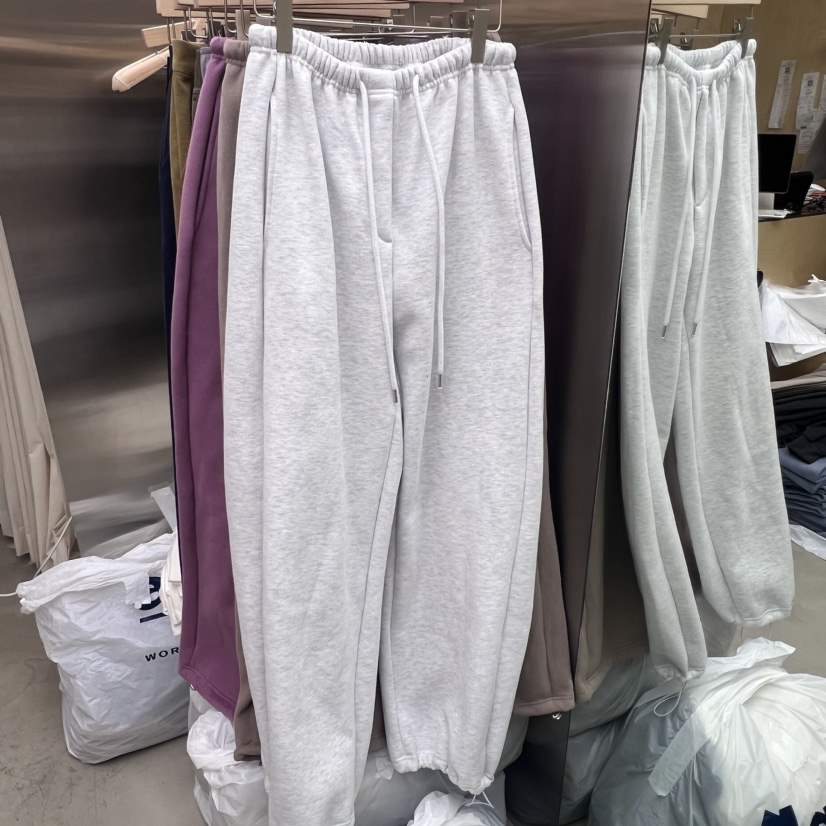 PLEASURE韓國直郵東大門實拍女裝新品推薦24秋冬休閑褲加絨PLEASURE休閑褲