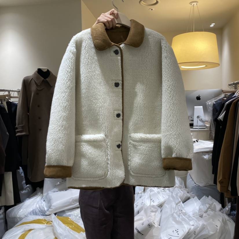 GARDEN韓國直郵東大門代購女裝新品熱賣時尚短款大衣兩面穿GARDEN短款大衣