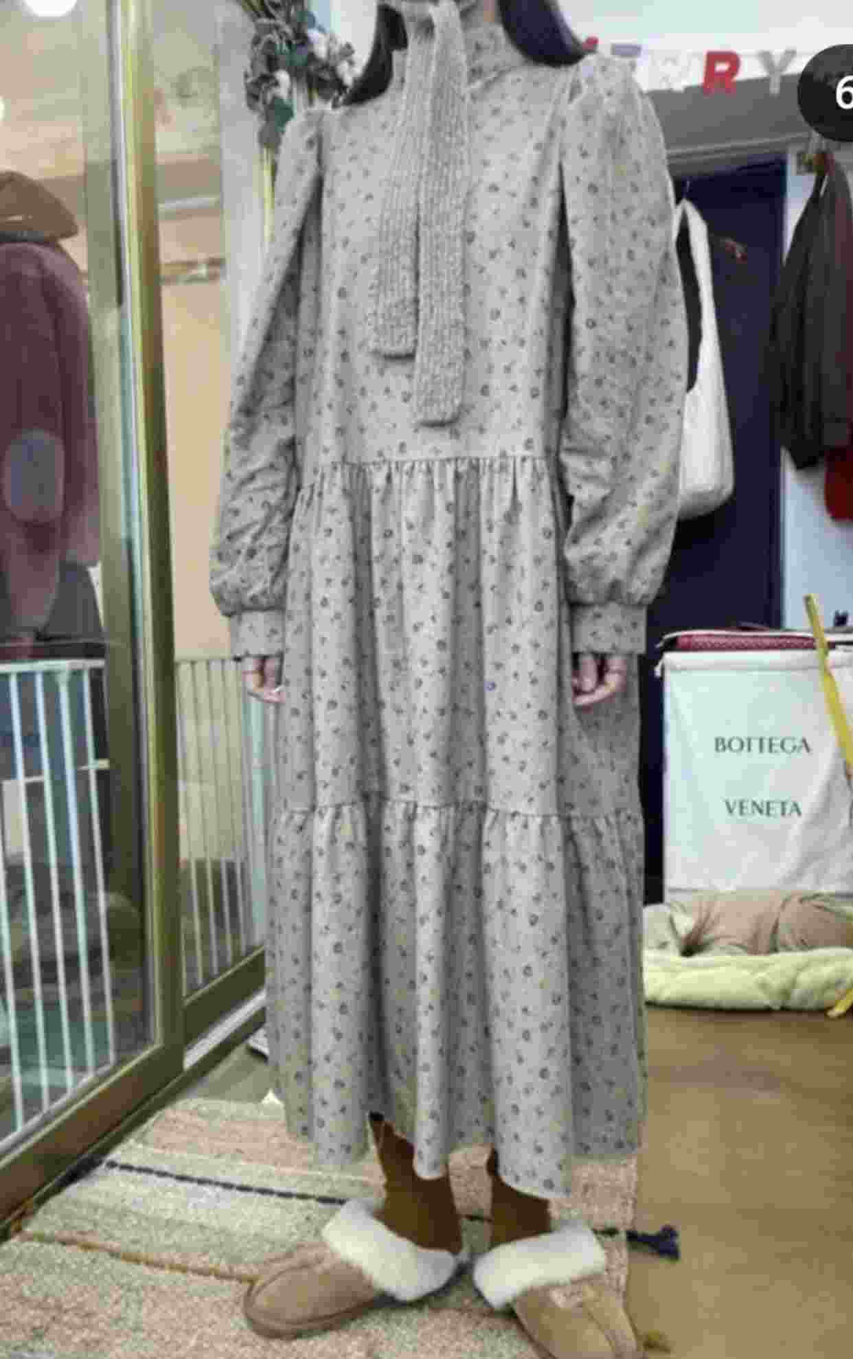 STYLE LOUNGE韓國直郵東大門代購女裝新款真品連衣裙拉絨雙面STYLE LOUNGE連衣裙