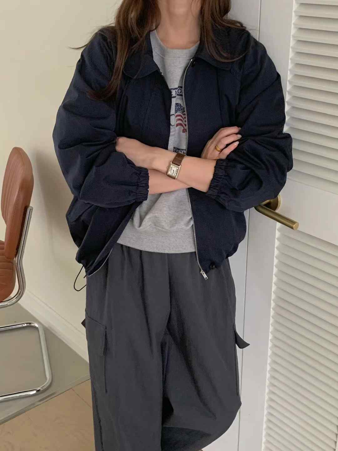 VINE韓國直郵東大門代購女裝新品真品人氣休閑24秋冬夾克VINE夾克