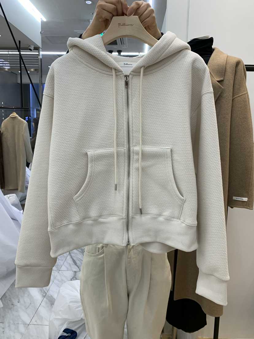 Fillmor直郵韓國代購女裝新品24秋冬休閑衛衣拉鏈加絨連帽FILLMOR衛衣
