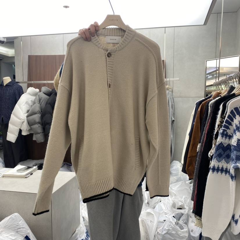 COMMON-男裝韓國直郵女裝新品24秋冬推薦人氣針織衫開衫OHNIW-男裝針織衫