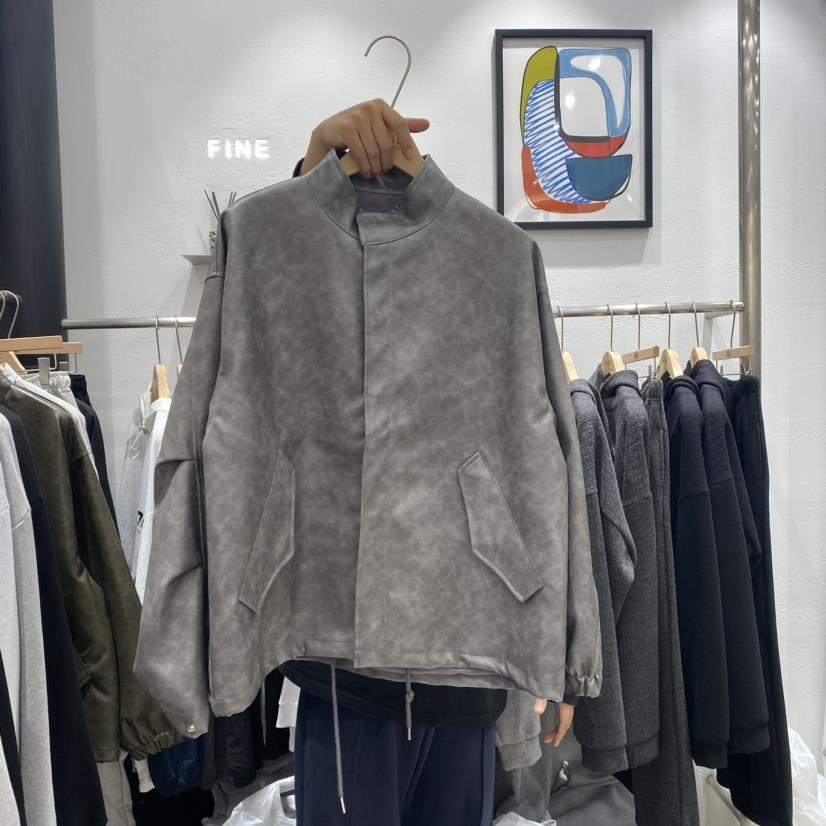 FINE韓國直郵東大門代購女裝新品24秋冬熱賣職業夾克皮革FINE-男裝夾克