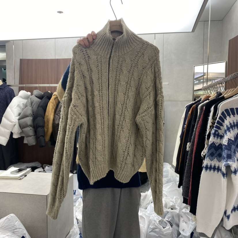 COMMON-男裝韓國直郵東大門實拍女裝新品推薦職業毛衣拉鏈OHNIW-男裝毛衣