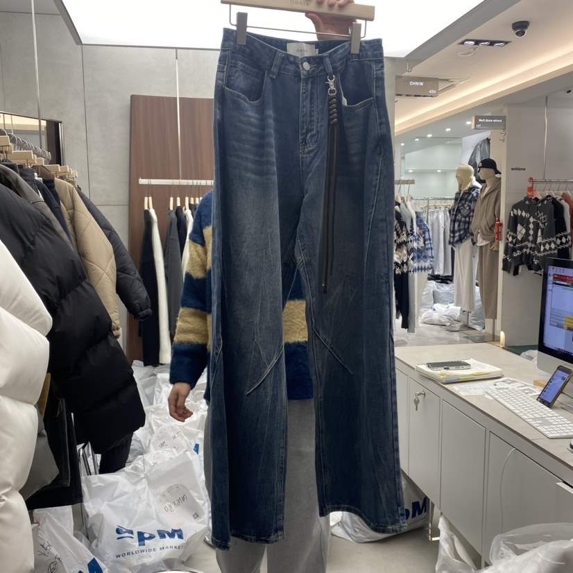 COMMON-男裝韓國直郵東大門實拍女裝新品人氣職業推薦牛仔褲OHNIW-男裝牛仔褲