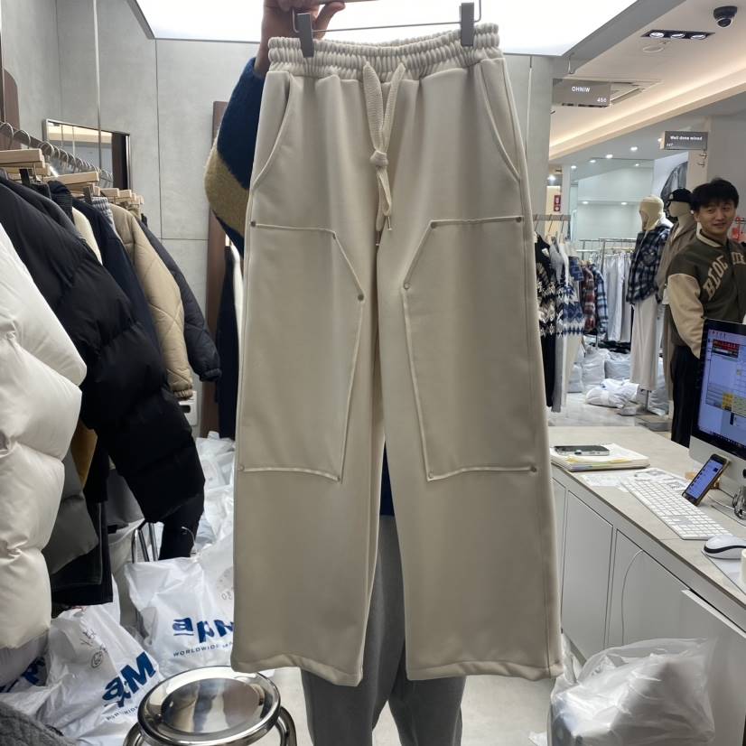 COMMON-男裝直郵韓國代購女裝新品熱賣職業真品休閑褲羊毛OHNIW-男裝休閑褲